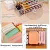 LENNXIER 3 Compartment Organizer Cotton Ball Holder Clear Acrylic Cotton Swab Holder Make-up Storage Container with Lid Q-Tip Holder Cotton Pad Holder Storage Jars for Bathroom