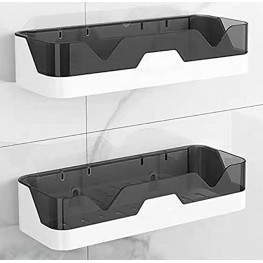WeshyiGo Separable Bathroom Storage Organizer Shelves Double Layer Adhesive Wall Shelf No Drill Required Bathroom Shelves Wall Mounted Shower Caddy Shelves for Shower,Living Room,Kitchen 2 Pack