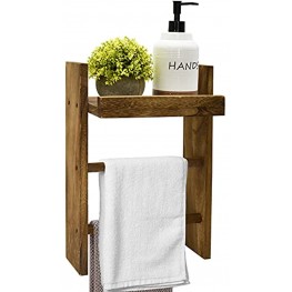 Wall Hanging Ladder Towel Rack with Shelf Wall Mounted Storage Towel Ladder Holder with Towel Bar 3 Tiers Towel Rack Holder with Storage Shelf