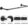 IBUYKE Industrial Pipe Clothes Rack 37'' Wall Mounted Closet Bar Heavy Duty Closet Clothes Rod Multi-Purpose Hanging Rod for Closet Storage 2 Bases TYJ001H