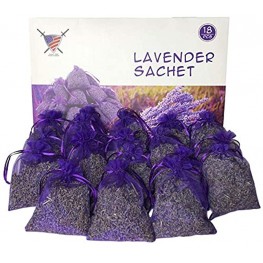 Armour Shell Lavender Sachets Dried Lavendar Flower Sachet Bags 18 Pack for Home Fragrance and Long-Lasting Fresh Scents Natural Moths Away for Clothes Closets. Protect & Defend Clothing.