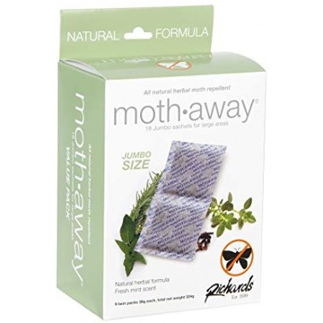Richards Homewares Moth Away Herbal Non Toxic Natural Repellent 18-Jumbo Sachets