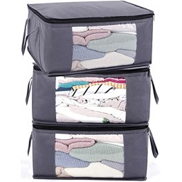 ABO Gear Storage Bins Storage Bags Closet Organizers Sweater Storage Clothes Storage Containers 3pc Pack