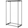 Whitmor Portable Wardrobe Clothes Closet Storage Organizer with Hanging Rack Black Color No-tool Assembly See Through Window Washable Fabric Cover Extra Strong & Durable 19.75 x 36 x 64”