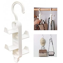 WTTORDE 2 Pack Purse Hangers 8 Hooks for Closet Hanging Storage Organizers for Purses Backpacks Satchels Crossovers Handbags White