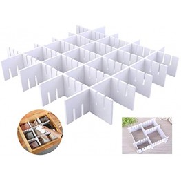 24PCS Large Adjustable Drawer Dividers Organizer Extremely Thick Sturdy Drawer Organizer Dividers for Clothes Dresser Kitchen Tools Ornament Heavy Items