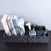 Posprica Woven Storage Box Cube Basket Bin Container Tote Organizer Divider for Drawer,Closet,Shelf Dresser Dark Grey