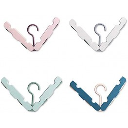 CHMHY 4 Pcs Portable Folding Travel Hangers,Outdoor Hangers Travel Accessories Foldable Clothes Drying Rack for Travel,Folding Coat Hanger