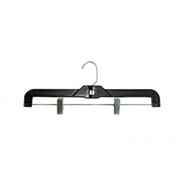 NAHANCO 2602RC Jumbo Weight 14" Black Skirt Slack Hanger Metal Hardware Pack of 100