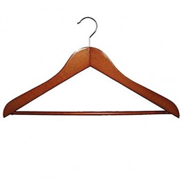 NAHANCO 200715CHU Wooden Suit Hangers Executive Series 17 Cherry Finish Home Use Pack of 25