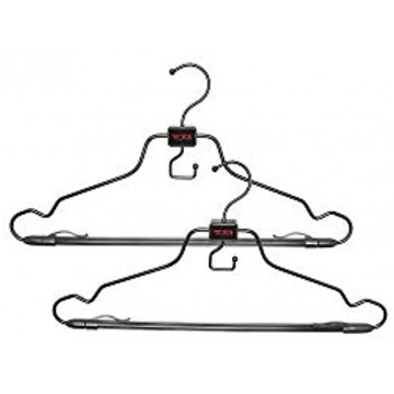TUMI Luggage Accessories Travel Hanger Set of 2 Durable Reversible Hook for Garment Bag Black