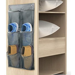Yocice Wall Mounted Shoes Rack 1Pack Can Store 3Pairs of Sneakers,with Sticky Hanging Mounts Shoes Holder Storage Organizer Shelf,Door Shoe Hangers SM06-Gray-1