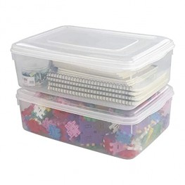 Utiao Clear Plastic Bin with Lid 11 Quart Container Bins 2 Packs
