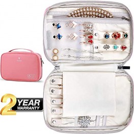 VASCO Travel Jewelry Organizer Roll Portable Travel Jewelry Case Compact Jewelry Bag Jewelry Roll for Necklaces Earrings Rings and More Easy to Carry Jewelry Box for Women