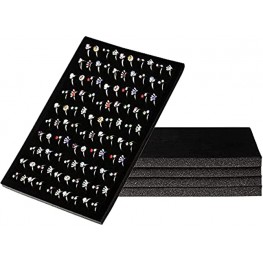 Ring Pad 5 Pack Velvet Display Tray Foam Holder Inserts for Jewelry Case Stand 100 Slots each 13.4 x 9 Inches