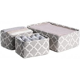 ELONG HOME Small Storage Basket 3 Pack Small Storage Basket for Organizing Closet Small Closet Baskets for Desk and Drawers Grey